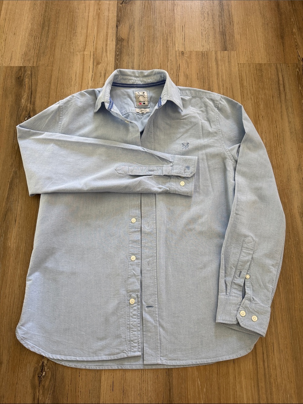 Crew Clothing Company Light Blue Long-Sleeve Dress Shirt - Button-Down